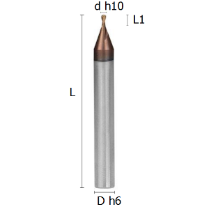 Immagine per la categoria FRESE A DUE DENTI TESTA SEMISFERICA GAMBO RINFORZATO RIVESTITE