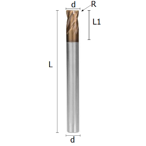 Immagine per la categoria FRESE TORICHE A QUATTRO DENTI IN METALLO DURO RIVESTITO “HARD BLADE” PER LAVORAZIONI DI ACCIAI LEGATI E TEMPRATI