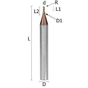 Immagine per la categoria MICRO FRESE TORICHE GAMBO RINFORZATO IN METALLO DURO RIVESTITO “HARD BLADE” PER LAVORAZIONI DI ACCIAI LEGATI E TEMPRATI