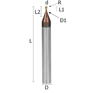 Immagine per la categoria MICROFRESE SFERICHE GAMBO RINFORZATO IN METALLO DURO RIVESTITO “HARD BLADE” PER LAVORAZIONI DI ACCIAI LEGATI E TEMPRATI